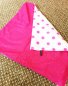 Crinkle Square  - Pink Spots